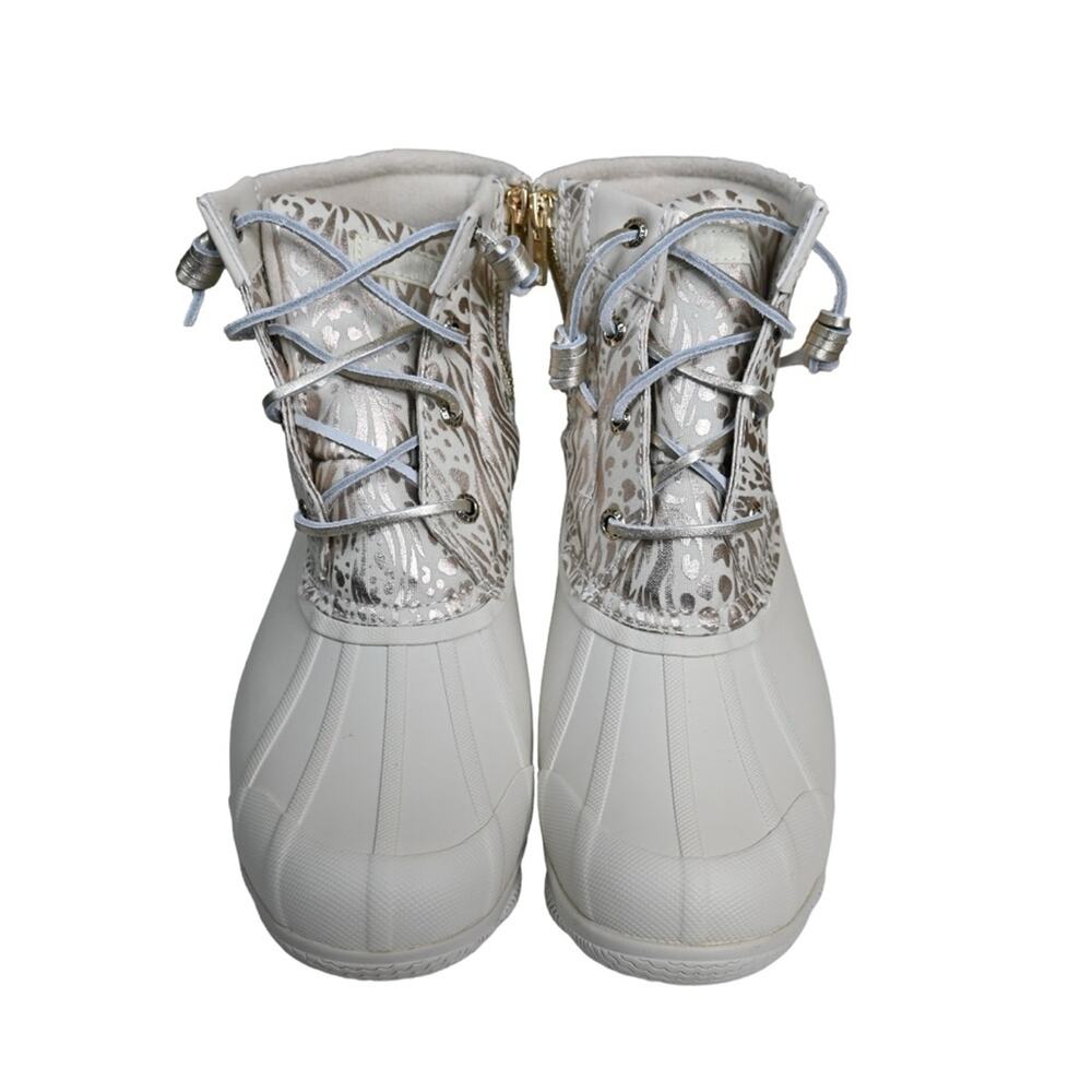 Sperry Womens 7 Medium Syren Gulf Duck Boot in Ivory NEW - Picture 3 of 11